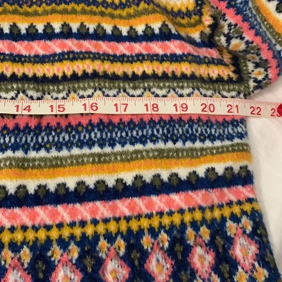 Fair Isle Mockneck Sweater Oyster Multi Color* - Picture 9 of 12